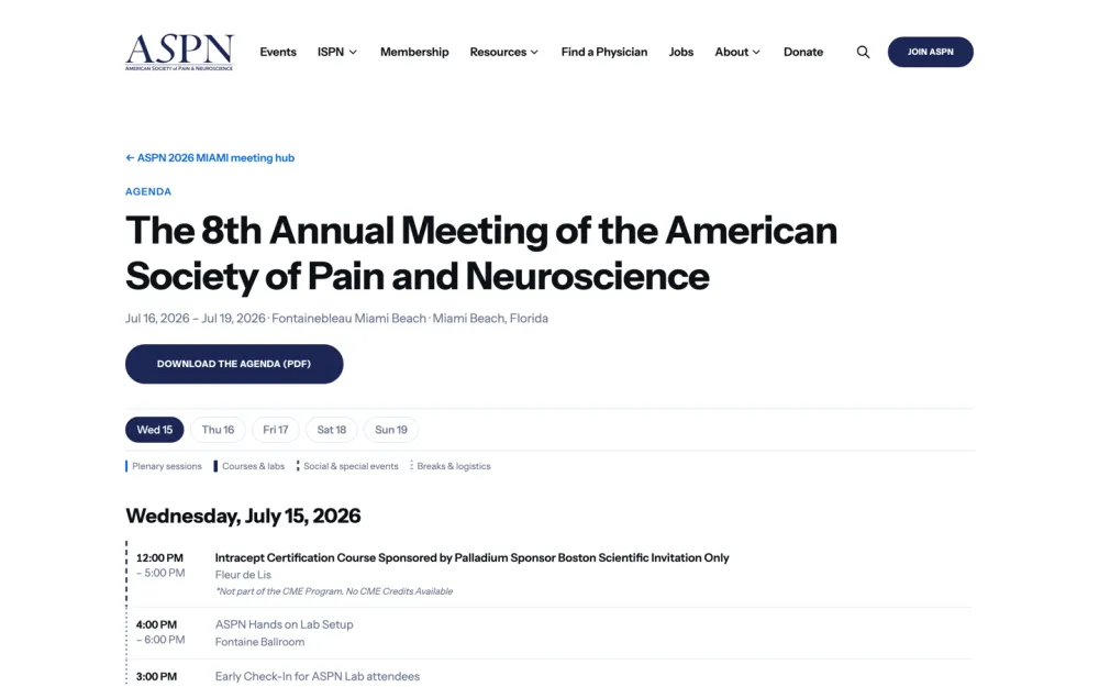 An interactive conference agenda.