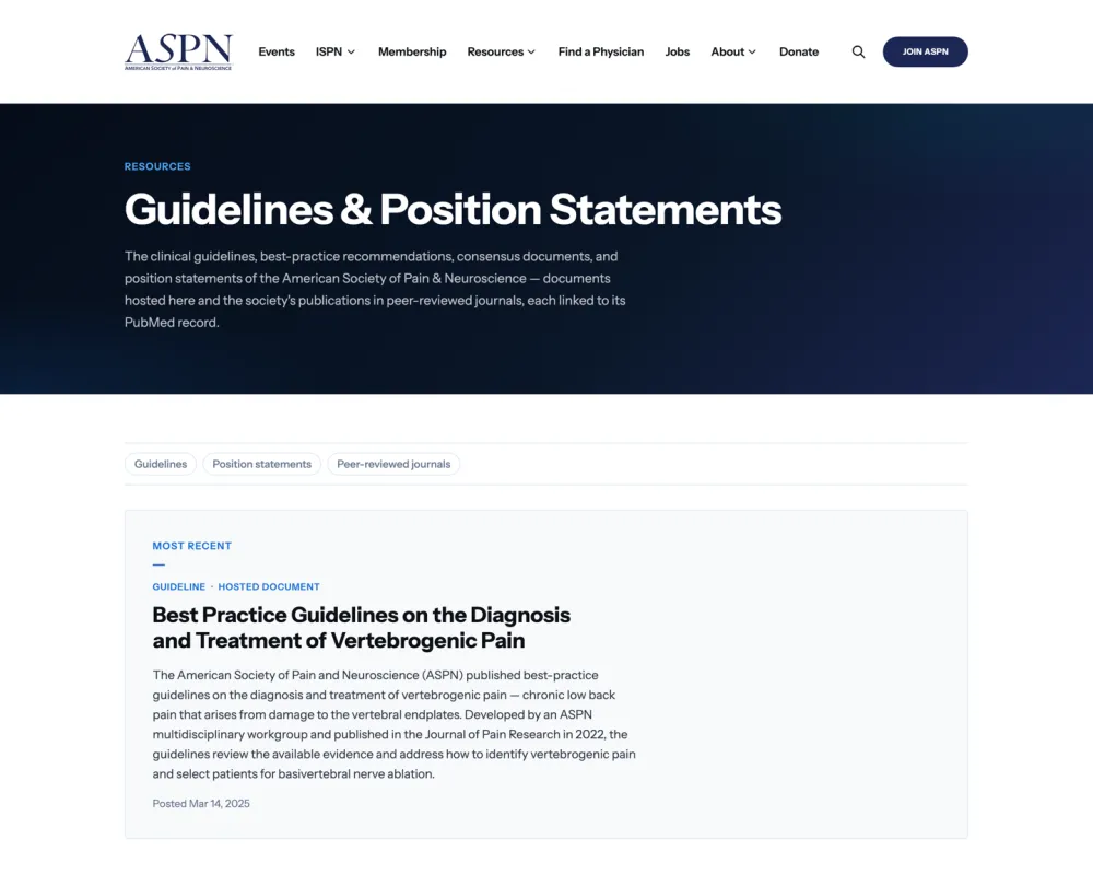 A searchable clinical guidelines library.